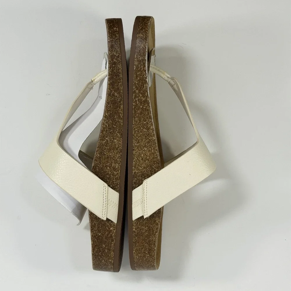 Tommy Hilfiger Size-7.5M Womens White Tobeach Thong Sandals